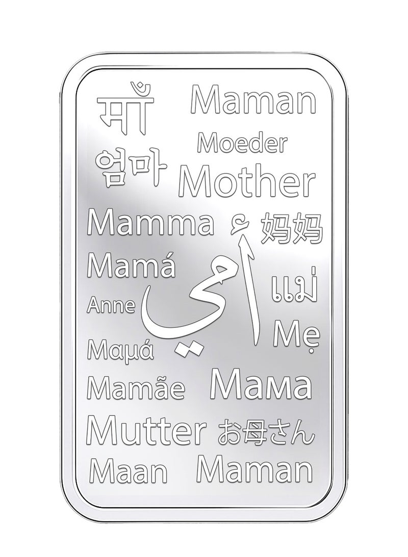 BTC 100g Silver Ingot- Mom in All Language - Image 2