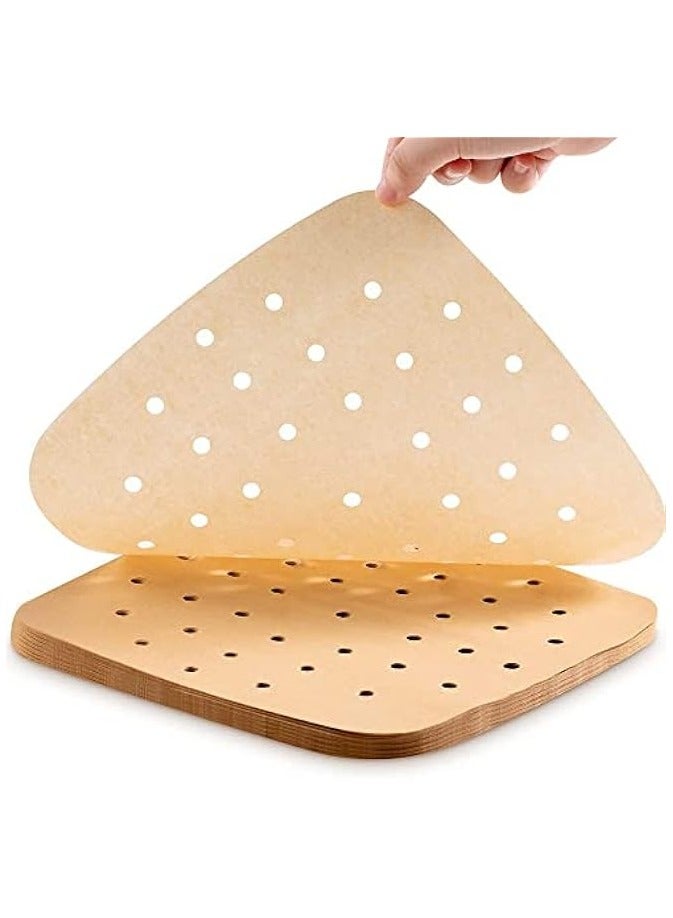 erorex 100 PCS Square Air Fryer Parchment Paper 8.5 inch Unbleached Square Air Fryer Liners/Steaming Parchment Liner for Air Fryer, Steaming Basket (8.5inch)  - Image 1