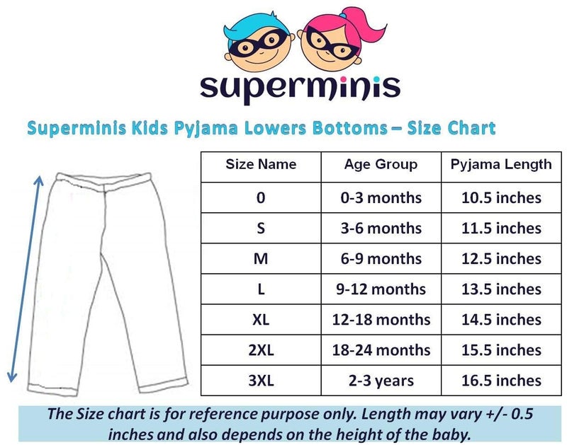 Superminis Printed Cotton Pyjama Pants for Baby Boys and Baby Girls | Pack of 6 (Multicolor Designs) (9-12 Months) - Image 3