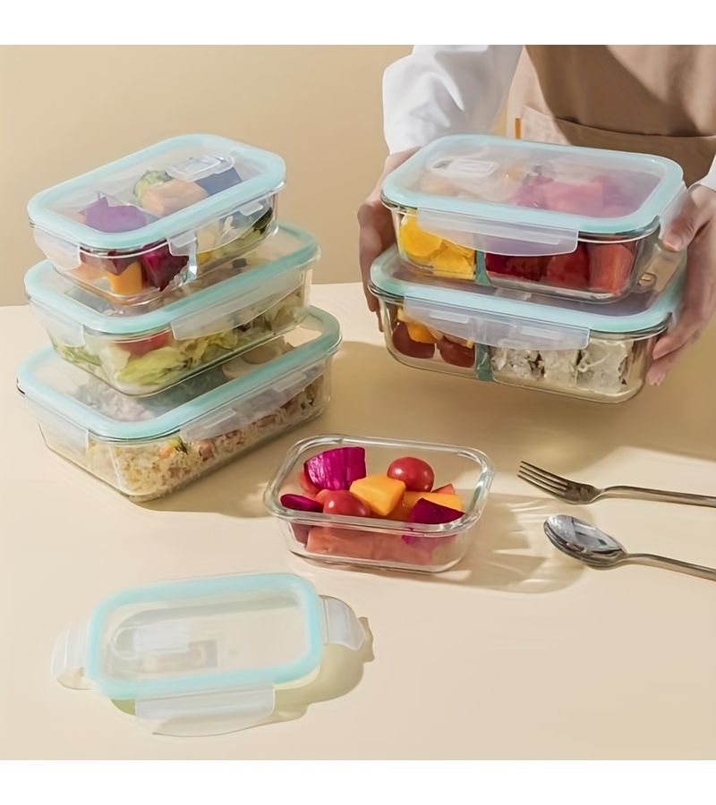 2Pcs 21.6 Oz Glass Food Storage Container Set With Snap On Lid For Microwave Oven And Dishwasher - Image 3