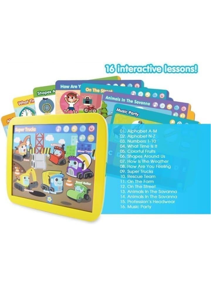 REBENUO Smart Fun Lessons - Educational Tablet Toy For Learning Alphabet Numbers Colours Shapes Animals Time for Toddler - Image 3