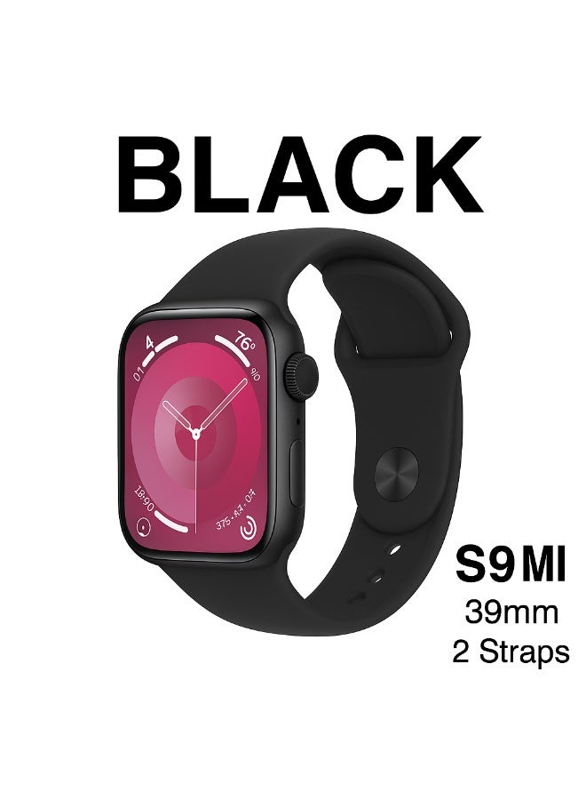ساعة ذكية الاصدار التاسع بشاشة كاملة ,تدعم الشحن اللاسلكي مقاس 39 مم - اسود - Image 5