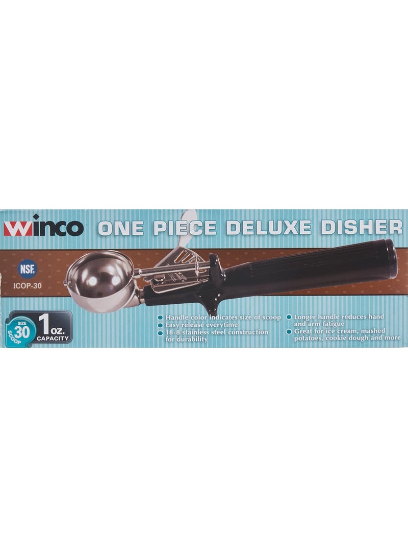 Winco ICOP-30 Ice Cream Disher with Black Handle, Size 30, Stainless Steel - Image 3