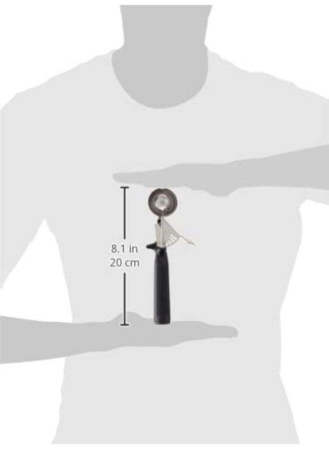 Winco ICOP-30 Ice Cream Disher with Black Handle, Size 30, Stainless Steel - Image 2