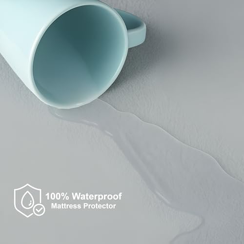 Bhoomi Impex Waterproof Mattress Protector Single Bed 72x30 Inch | Cotton Terry Feel | 100% Leakproof, Breathable & Hypoallergenic | Noiseless Fitted Mattress Cover - Burgundy - Image 4