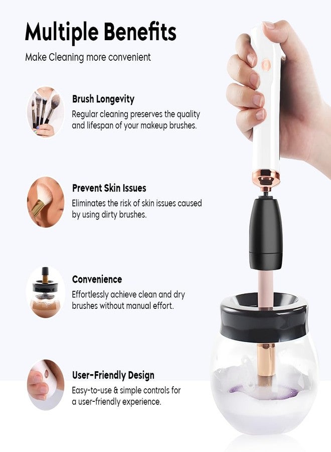 Gleva Automatic Makeup Brush Cleanser: Cleans All Brush Types & Sizes - Includes Spinner Tools - Ideal Gift for Women - Image 3