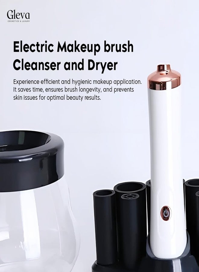 Gleva Automatic Makeup Brush Cleanser: Cleans All Brush Types & Sizes - Includes Spinner Tools - Ideal Gift for Women - Image 2