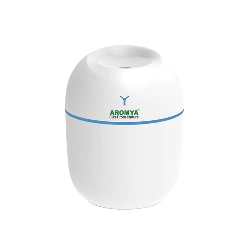 Aromya - oils from nature Aromya oils from nature Portable EggShaped Ultrasonic Humidifier Compact Cool Mist Diffuser for Home Office and Travel Silent Operation AROMYA Essential Oil Compatible White - Image 1