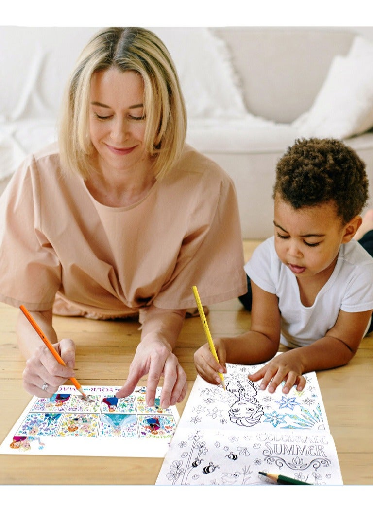 اس بي سي كتاب تلوين رسم بالقلم الرصاص الملون السحري، كتاب تلوين من سلسلة فروزن، لعبة تعليمية تعليمية هدية للأطفال من سن 3 سنوات فما فوق - Image 4