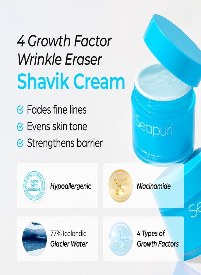 سيبوري كريم سيبوري شافيك المهدئ للبشرة الجليدية الأيسلندية | مرطب كوري للوجه للبشرة المعرضة لحب الشباب | ٥ أنواع من حمض الهيالورونيك | تهدئة فورية | عناية كورية بالبشرة | للبشرة الجافة والحساسة - Image 2