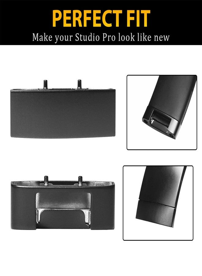 Adhiper طقم استبدال وإصلاح مفصلات ستوديو برو لسماعات Beats Studio Pro Wireless (الموديل A2924) - قطع معدنية، ملحقات موصل رأس السماعة، مماثل للأصلي - أسود - Image 4