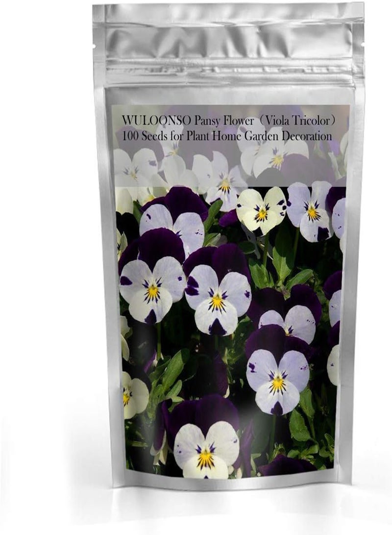 جي جوت زهرة البانسي (البنفسج ثلاثي الألوان) - ١٠٠ بذرة لتزيين حديقة المنزل - Image 2