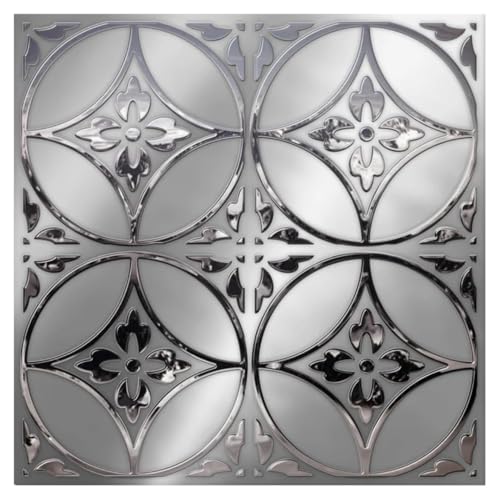 Main Street 24Pack of 8 x8 Peel and Stick Backsplash Wallpaper Tiles Removable Self Adhesive Wall Tile for Kitchen RenterFriendly for Your Home and DIY Projects Floral Circles - Image 1