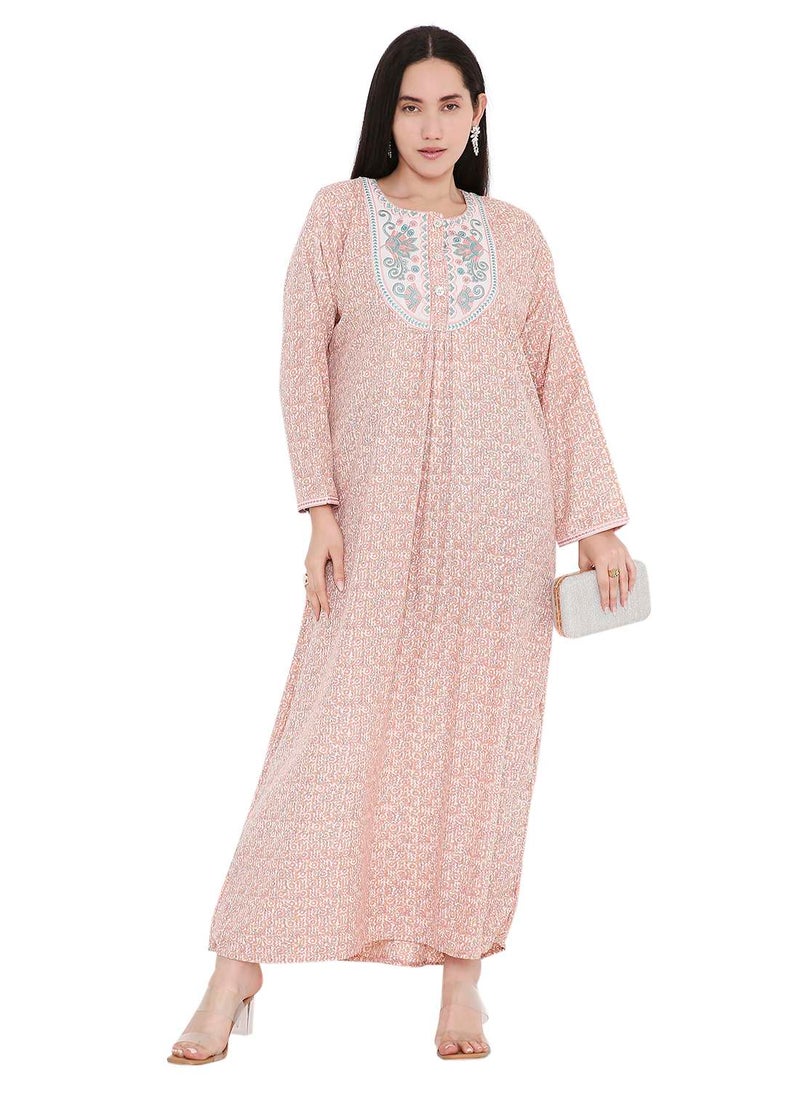 ELEGANT FARASHA WITH UNIQUE THREAD EMBROIDERY AND STYLISH PRINTED MODEST ARABIC KAFTAN JALABIYA DRESS - pzsku/Z58153B14CC71A8453884Z/45/_/1739968063/460f7233-adef-4a95-9cad-9987851d39cd