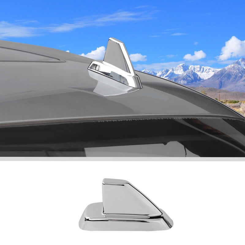 JWWY Shark Fin Antenna Cover for 20072013 Chevy Tahoe Suburban GMC Yukon Sierra Chrome - Image 2