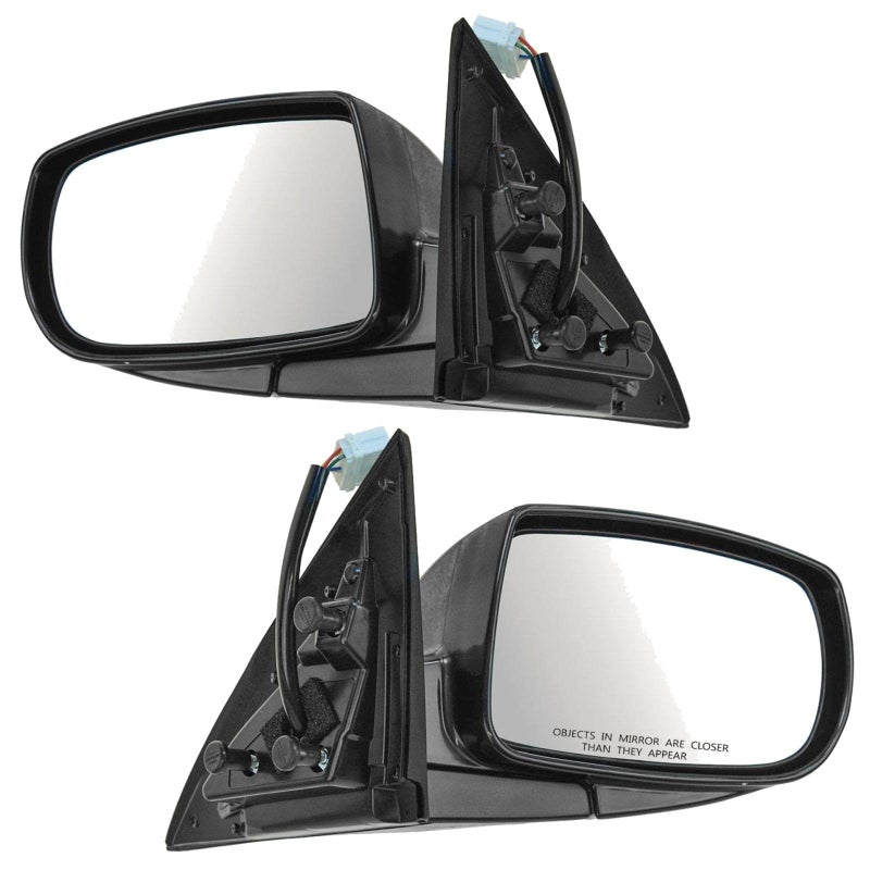 مجموعة مرآة جانبية للسائق والراكب 2 قطعة مع ضبط كهربائي تسخين بدون ذاكرة باللون الأسود متوافقة مع 2010-2016 هيونداي جينيسيس كوبيه HY1320193 HY1321193