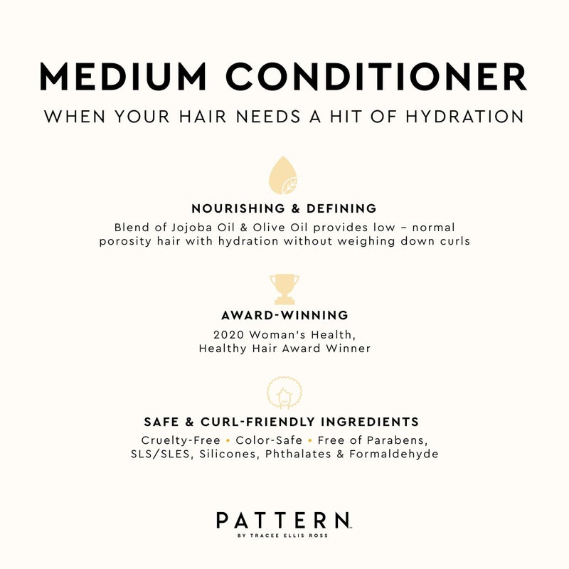 PATTERN Beauty by Tracee Ellis Ross Medium Conditioner - Hydration & Slip for Curly Hair 3a-4a, 29 fl oz - Image 3