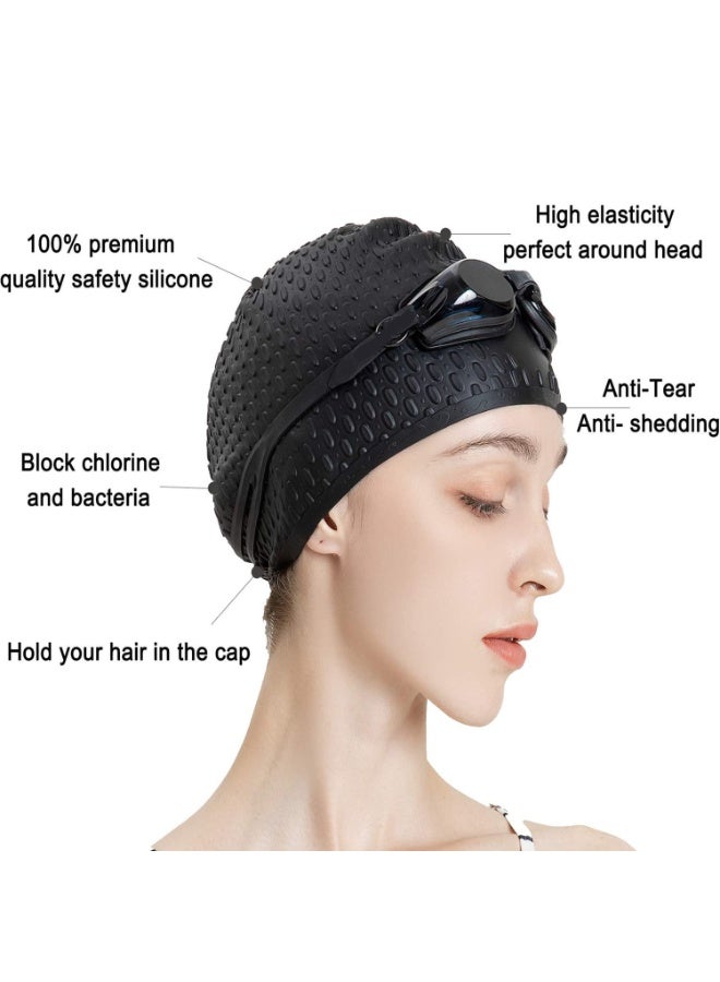 ZNARO Silicone Swim Cap for Adults, Swimming Cap for Long & Short Hair, Comfortable Unisex Pool Cap for Men Women to Keep Hairstyle - Image 2