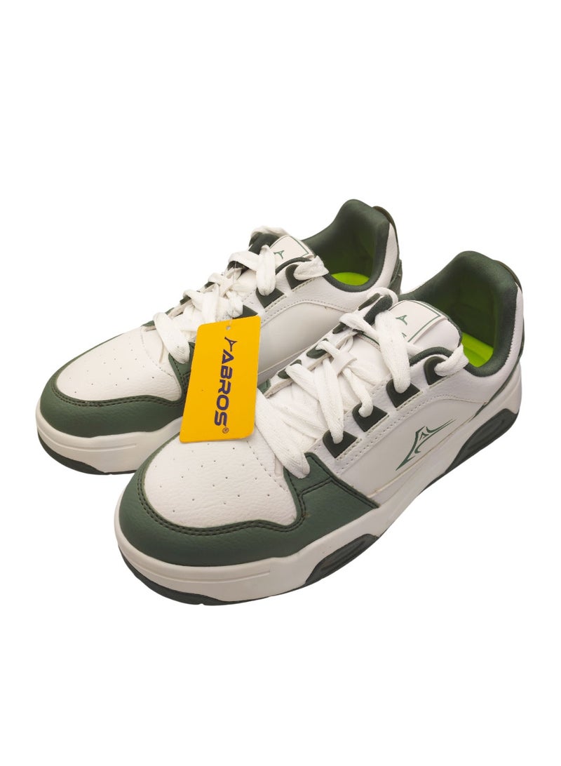 Abros Rival J Men’s Lightweight Sports Shoes – White/Olive - Image 2