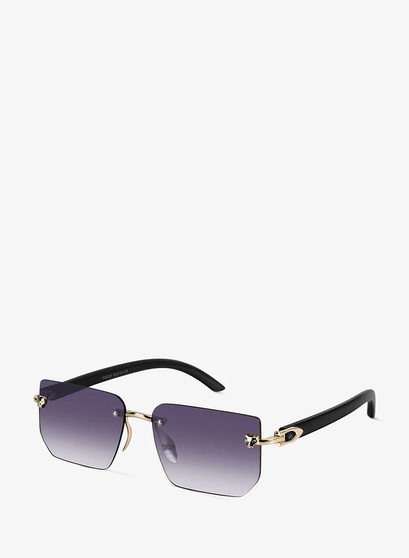 Woggles Unisex UV Protection Rectangle Sunglasses |Rimless Sunglasses