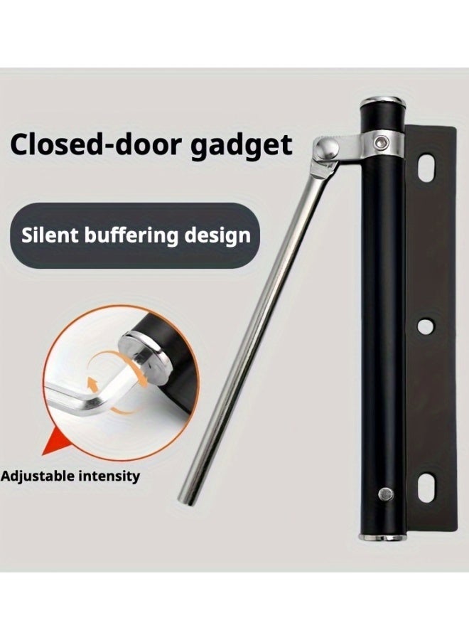 Stainless Steel Automatic Door Closer Push-Pull Door Easy Home Use Silent Door Closer Anti-Collision Hydraulic Adjustable for Home Use - Image 2