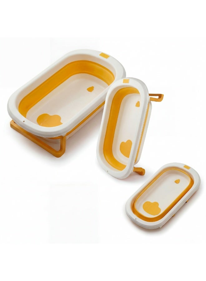 Premium Foldable Baby Bath Tub with Heat Sensitive Drain Plug and Anti-Slip Support – Portable Space Saving Collapsible Toddler Bathtub - Image 4