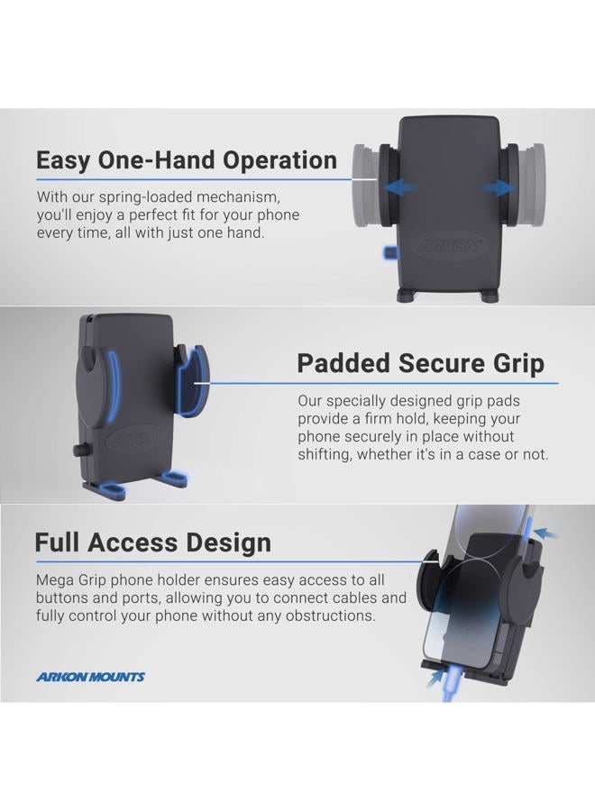 Arkon Mount Car or Truck Seat Rail/Floor Phone Mount | Universal Compatible | Flexible Gooseneck | Easy Installation | Truck Phone Mount | Phone Holder Fits iPhone, Galaxy, Note and more - Image 2