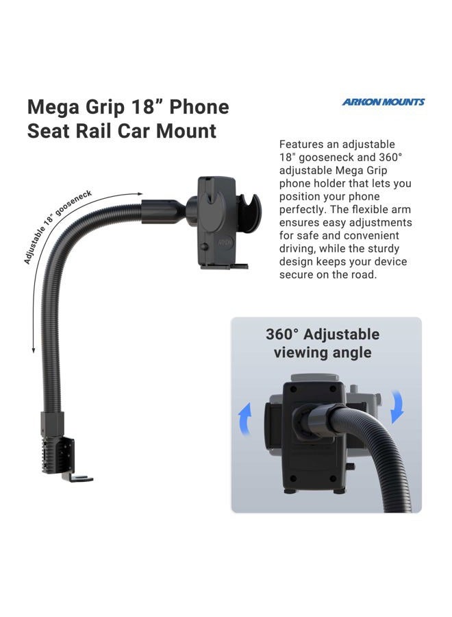 Arkon Mount Car or Truck Seat Rail/Floor Phone Mount | Universal Compatible | Flexible Gooseneck | Easy Installation | Truck Phone Mount | Phone Holder Fits iPhone, Galaxy, Note and more - Image 3