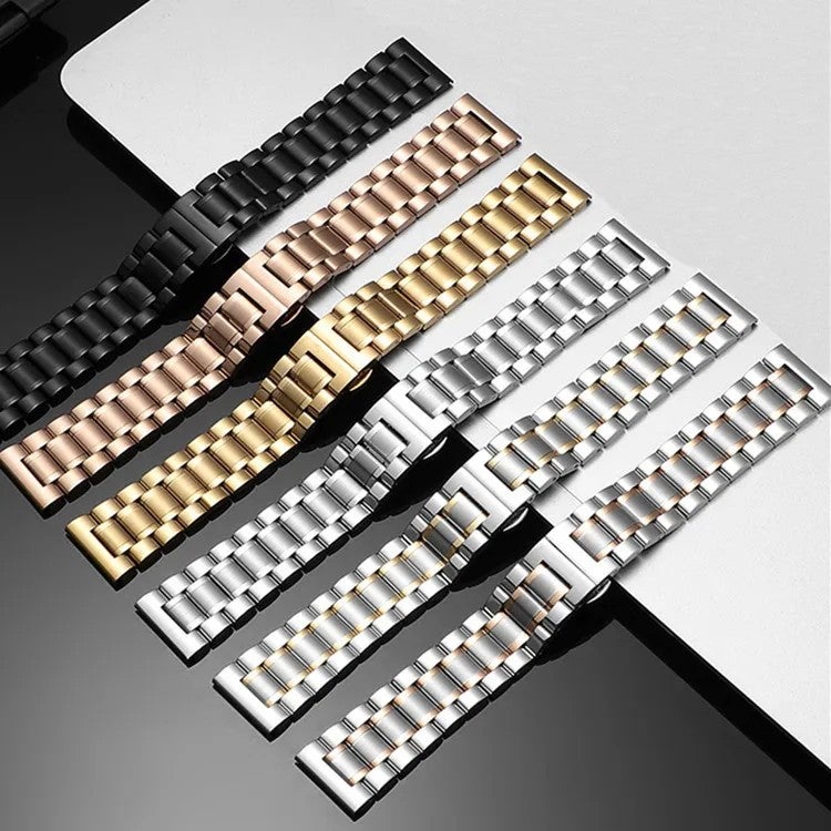 Y&D Outlet Five Beads Replacement Stainless Steel Smart Watch Strap for Men – Durable Metal Band Compatible with 18mm 20mm 22mm 24mm Watches, Easy to Replace the Watch Strap - Image 2