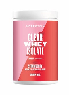 Myprotein Clear Whey Isolate Protein Powder, 1.1 Lb (20 Servings) Strawberry, 20g Protein per Serving, Naturally Flavored Drink Mix, Daily Protein Intake for Superior Performance  - Image 1