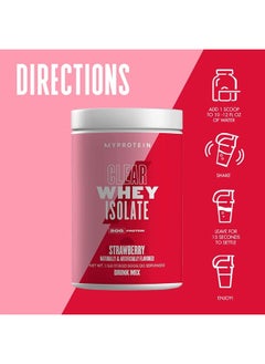 Myprotein Clear Whey Isolate Protein Powder, 1.1 Lb (20 Servings) Strawberry, 20g Protein per Serving, Naturally Flavored Drink Mix, Daily Protein Intake for Superior Performance  - Image 5