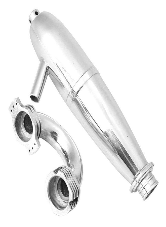 Dilwe RC Car Exhaust Pipe, Aluminium Alloy Dual Exhaust Joint Tube for HSP Redcat 1/8 RC Car/SH 21/28CXP Engine RC Model Upgrade Part Accessory - Image 4