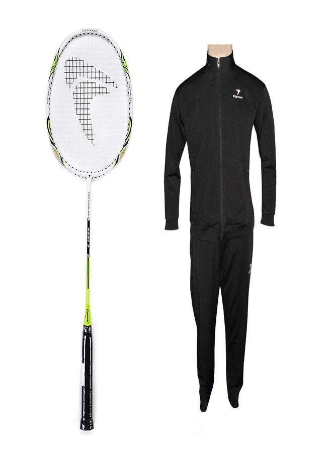 FLYPOWER Badminton Racket Composite Material Agni 3 With Tracksuit Fly Run Black Size 2Xl - Image 2