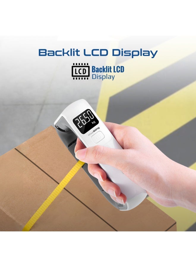 بروميت ميزان أمتعة للسفر من بروميت بشاشة LCD بإضاءة خلفية، سعة قصوى 50 كجم، وحدات كجم/رطل، قراءة تلقائية، عمر بطارية طويل، مقبض D مضاد للانزلاق - Image 5