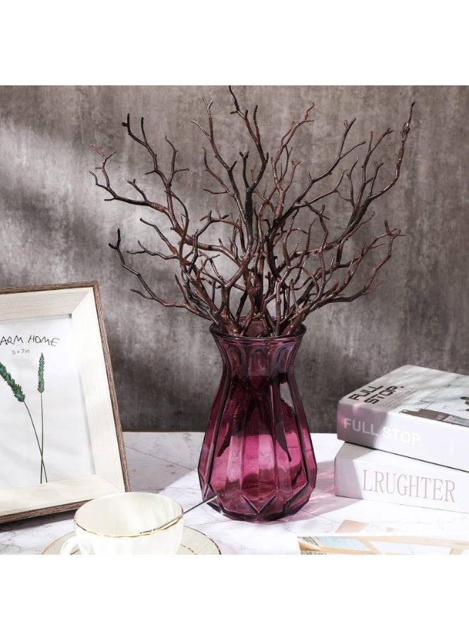 FDTY 6pcs Plastic Manzanita Branches Artificial Fake Antler Shaped Tree Branch Small Decorative Plant Twigs Branch for Wedding Table Decor Baby Shower Party Supplies (Dark Brown) - Image 4