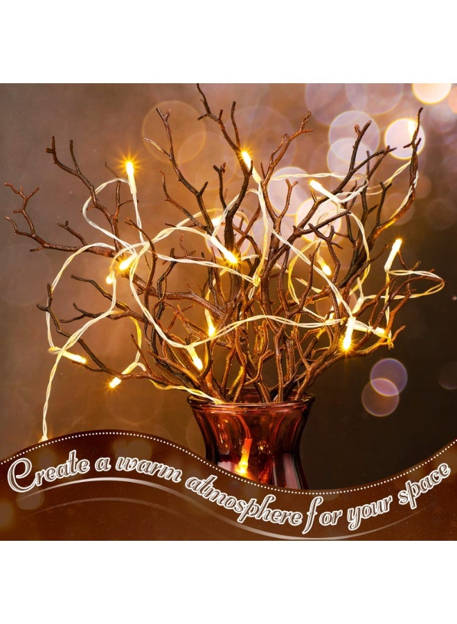 FDTY 6pcs Plastic Manzanita Branches Artificial Fake Antler Shaped Tree Branch Small Decorative Plant Twigs Branch for Wedding Table Decor Baby Shower Party Supplies (Dark Brown) - Image 3