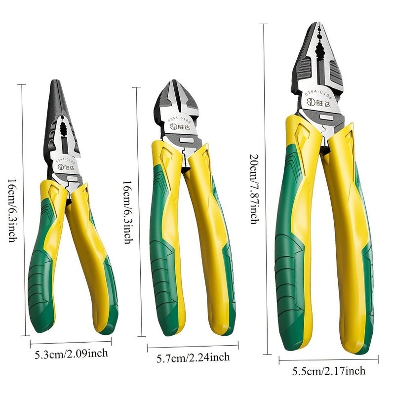 MTP 8 Long Nose Pliers CR-V Ergonomic Grip For Electric - Image 4