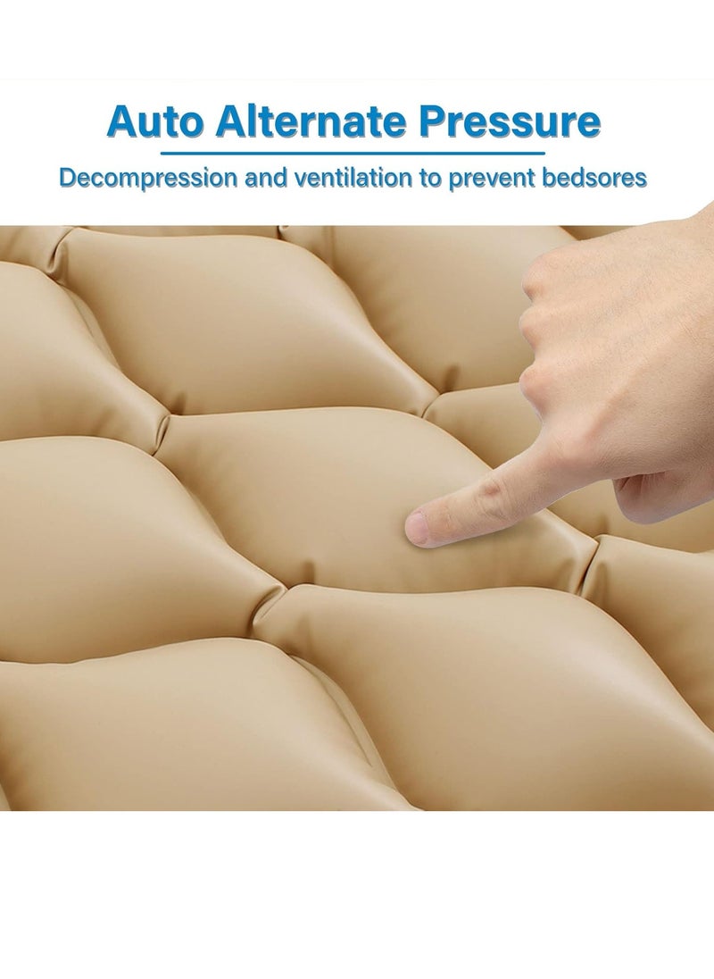 Generic - Medical Air Pressure Replacement Bed Mattress for Bedsores with Electric Pumps, Quiet Inflatable Air Mattress Fits Standard Hospital Bedridden Patients Multicolor Vinyl - Image 1