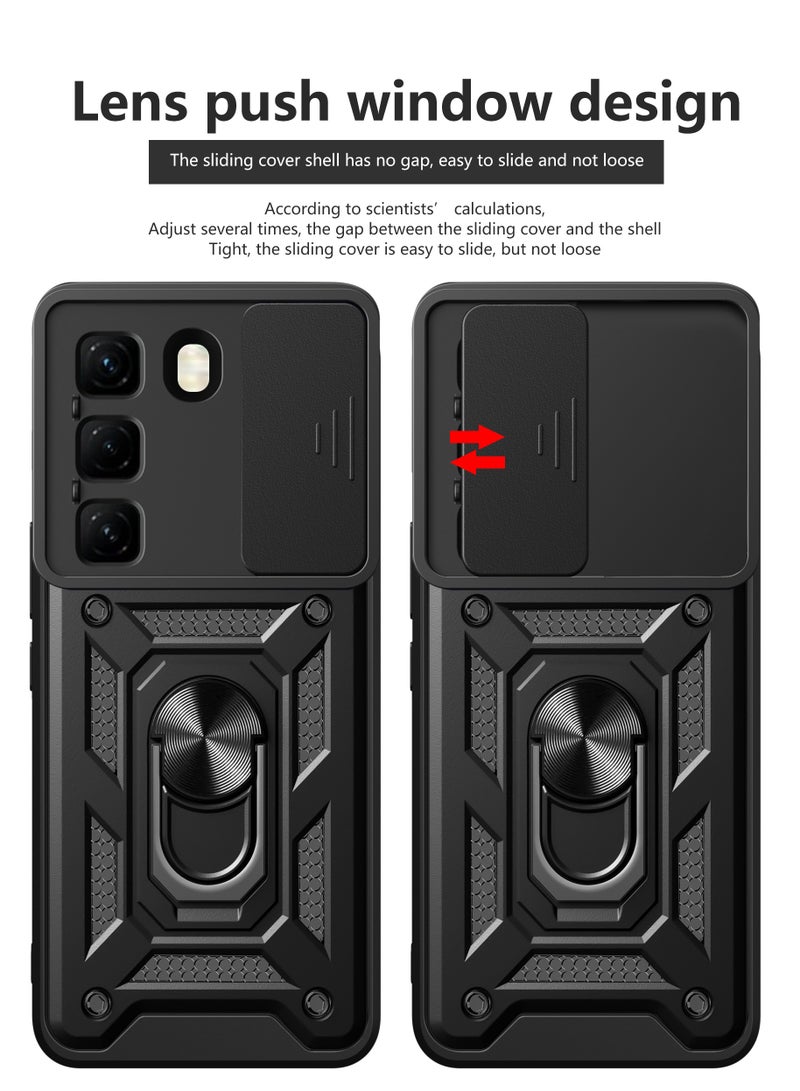 Phone Cover for Infinix Hot 50 Pro+ 4G with Slide Camera Cover Drop Protective Phone Case with Magnetic Car Mount Holder  - Image 5