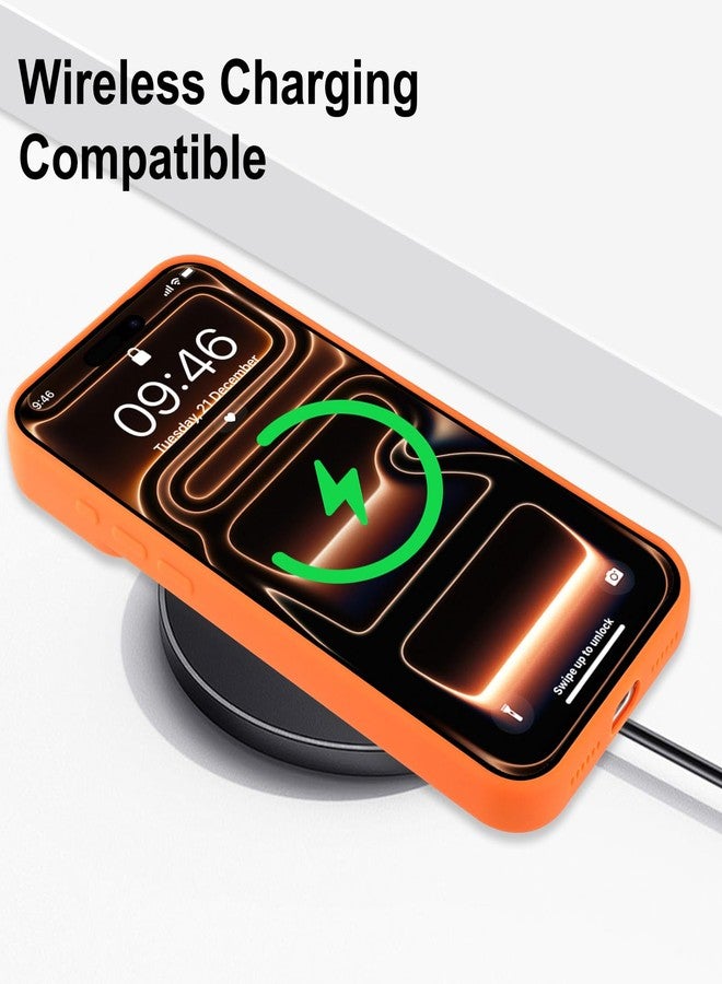 زيي جراب ZIYE مصمم خصيصًا لهاتف iPhone 17 Pro Max، بنقشة زهور برتقالية، مع حماية للكاميرا، مصنوع من مطاط السيليكون TPU الناعم، بتصميم زهور، مقاس 6.9 بوصة. - Image 5