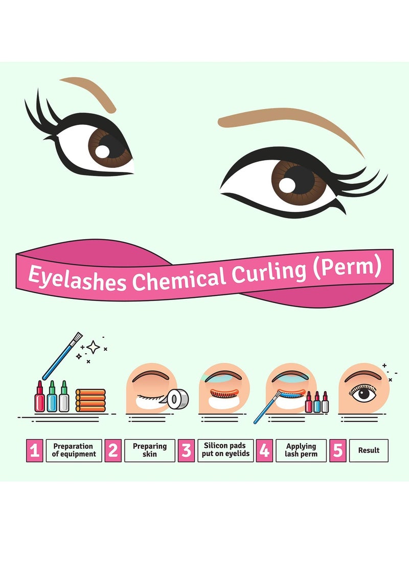 SYOSI 40 Pieces Eyelash Perming Curler Perm Pad Reusable Eyelash Perm Silicone Pads 5 Sizes Eyelash Lift Rods Makeup Beauty Tool for Different Length Eyelashes Lifting  - Image 4