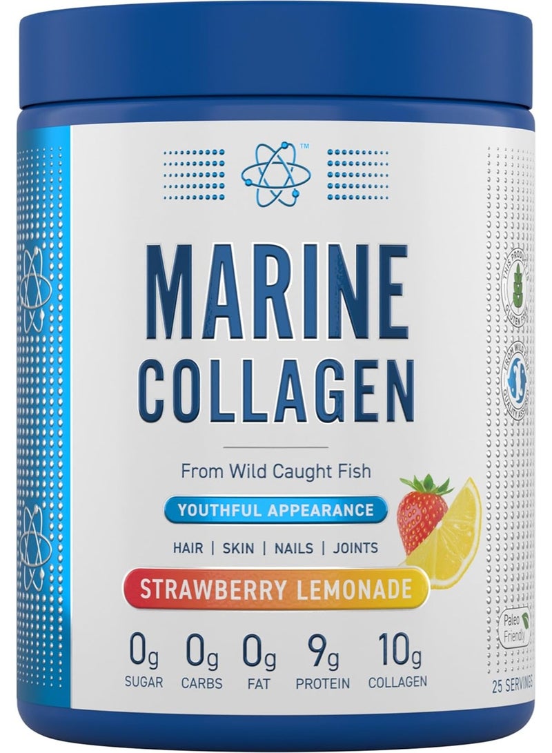 Applied Nutrition Marine Collagen Powder - Hydrolysed Collagen Protein, Healthy Skin, Hair, Nails (300g 25 Servings, Strawberry  Lemonade) - Image 1