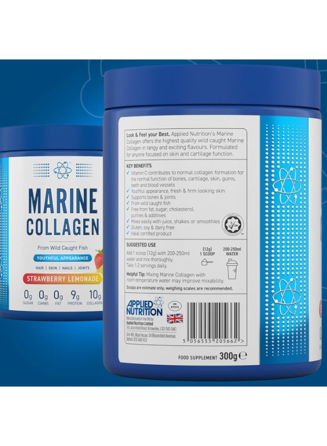 Applied Nutrition Marine Collagen Powder - Hydrolysed Collagen Protein, Healthy Skin, Hair, Nails (300g 25 Servings, Strawberry  Lemonade) - Image 3