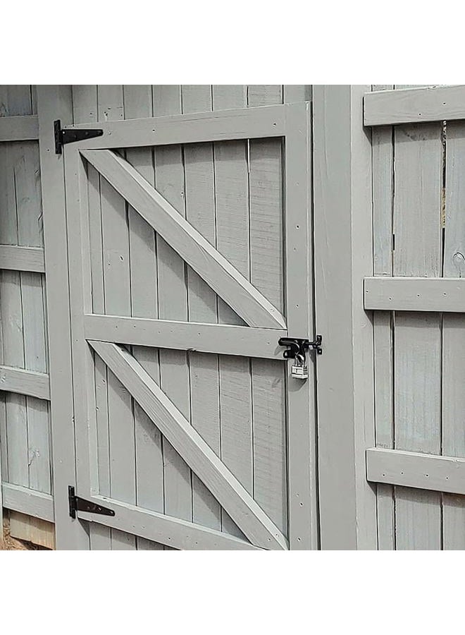 TamBee 5inch T-Strap Shed Hinge Gate Strap Heavy Duty Hinge Door Barn Gates Hinges Black Wrought Hardware Iron Rustproof 393 - Image 3