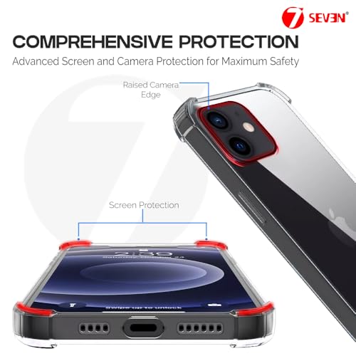 7-Seven 7SEVEN® Back Cover for iPhone 12 Transparent Mobile Back Case Shock Proof Design Camera Edges Protection Crystal Clear Phone Case Silicon Soft TPU and Flexible Bumper Mobile Case for iPhone 12 - Image 4
