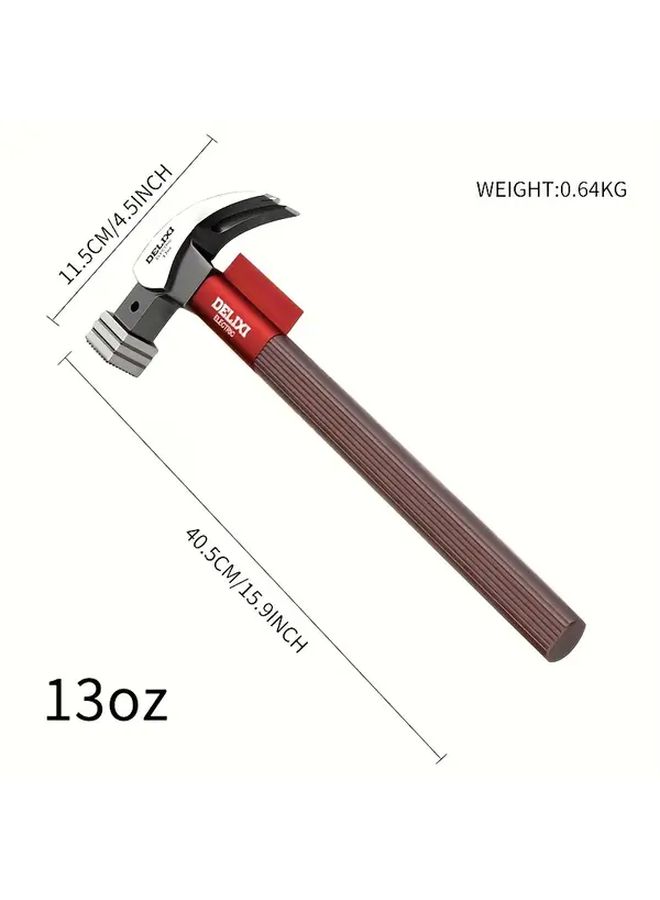 Corner Square Head 10OZ Claw Hammer Insulated Handle Multifunctional Household Tool - Image 3