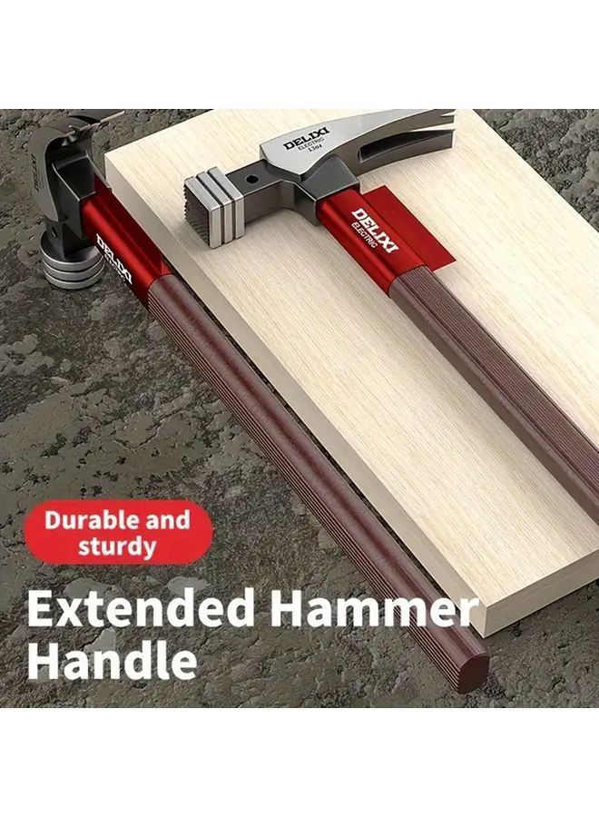Corner Square Head 10OZ Claw Hammer Insulated Handle Multifunctional Household Tool - Image 1