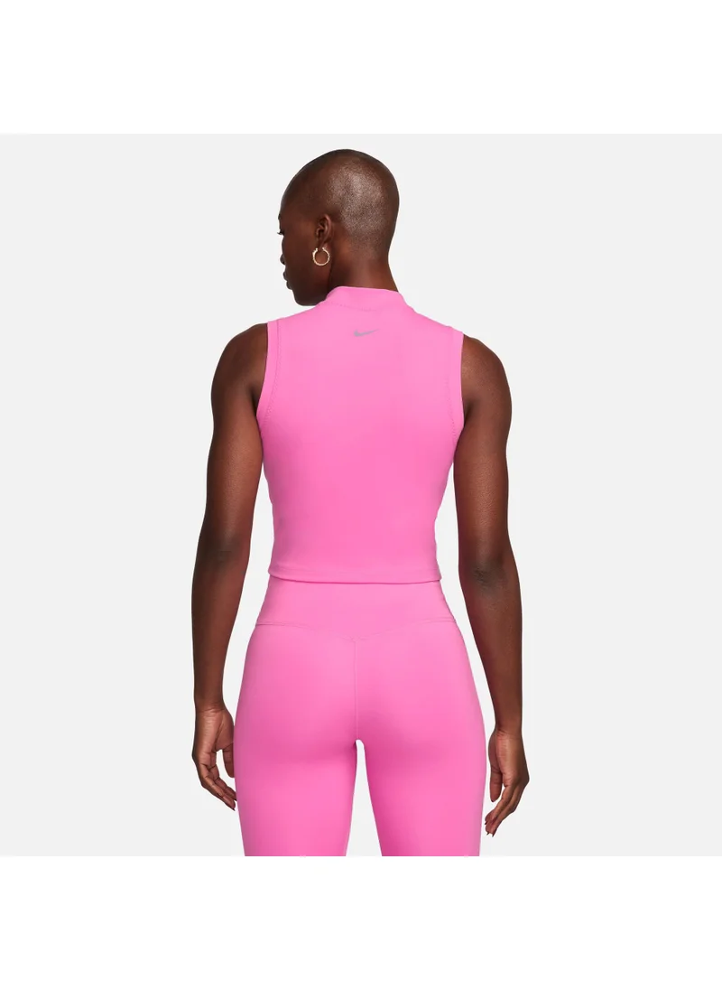 Nike Women's One Fitted Dri-FIT Mock-Neck Cropped Tank Top
