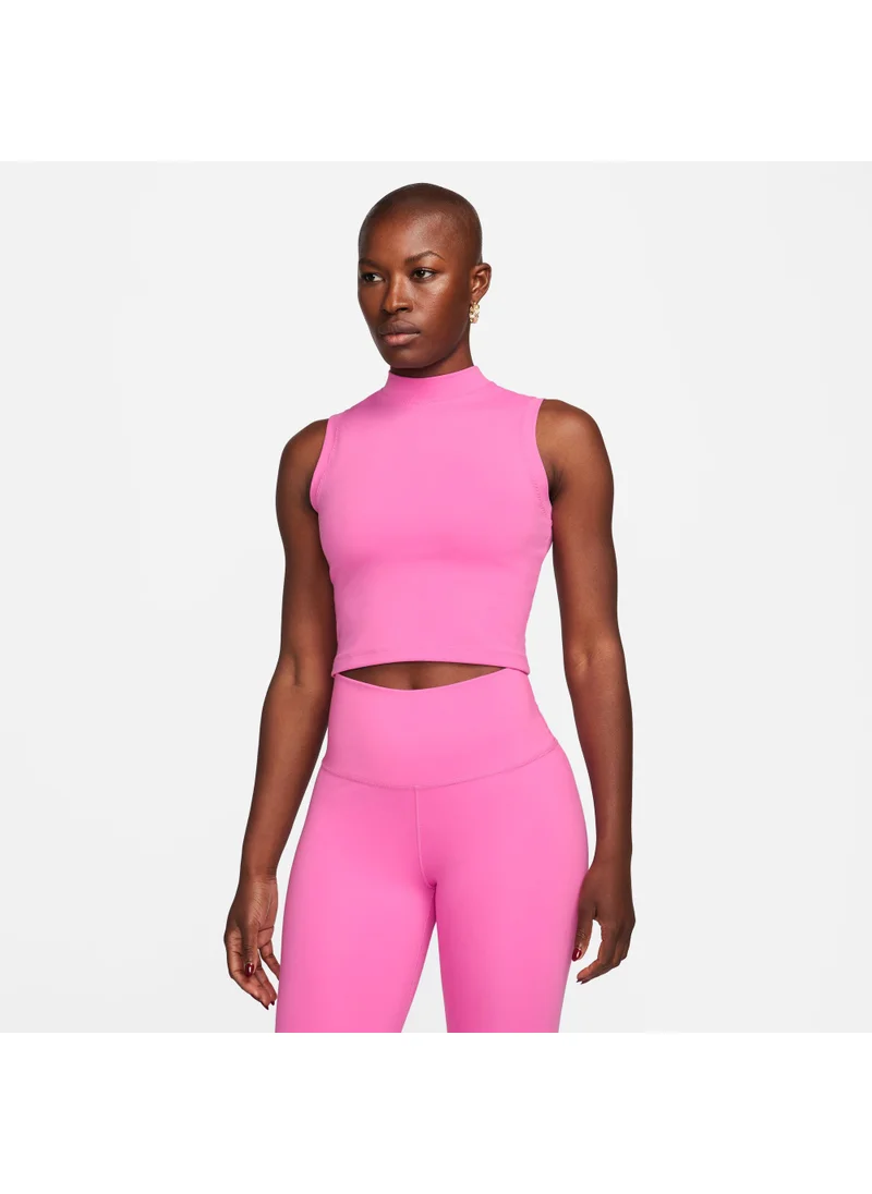 Nike Women's One Fitted Dri-FIT Mock-Neck Cropped Tank Top