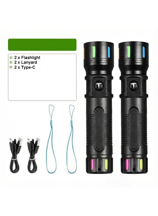 تيفونر عرض العبوة المزدوجة: طقم كشافين TEFONER TE-S11 – إضاءة تلسكوبية فائقة وشحن Type-C - Image 1